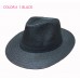   Brown Fedora Trilby Gangster Cap Summer Beach Sun Straw Panama Hat Bow  eb-67532752